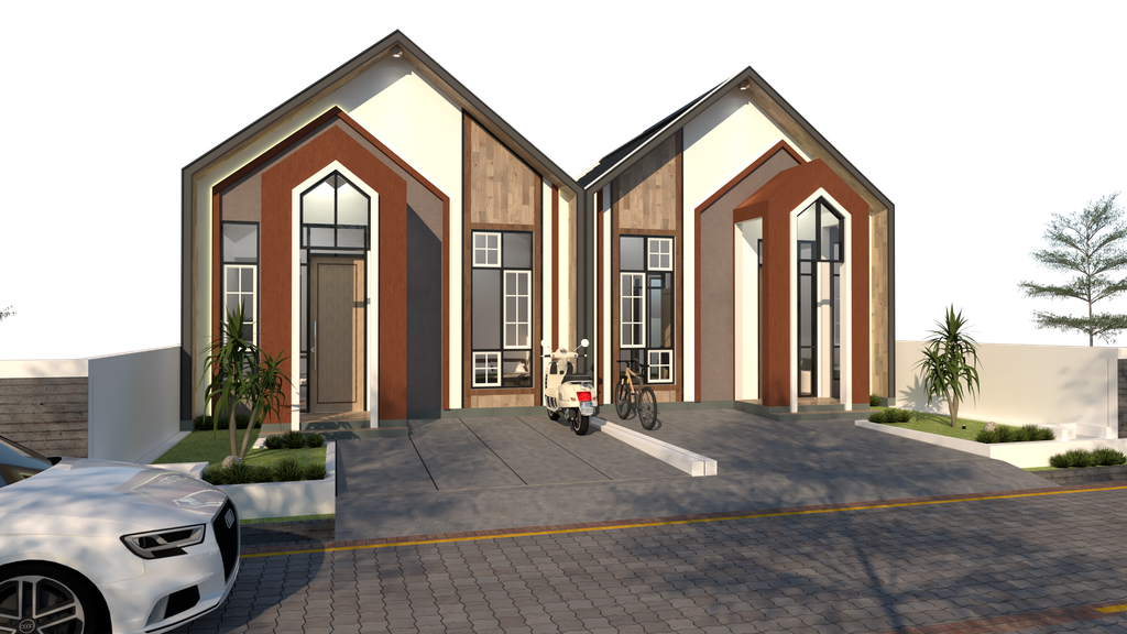 foto tampak rumah tipe Ruby (305) perumahan DLEAF PERMATA SINDANGSARI