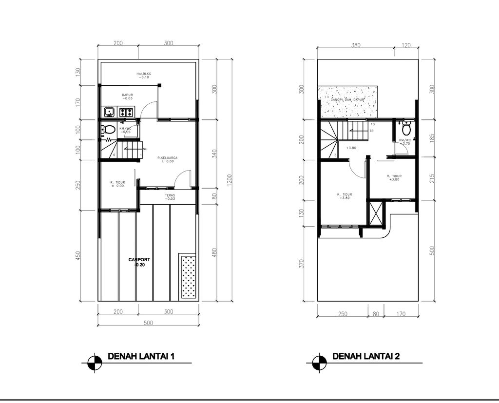 foto denah rumah tipe 43 Compact 3 Kamar HC (519) perumahan G-Land Ciwastra Park 2
