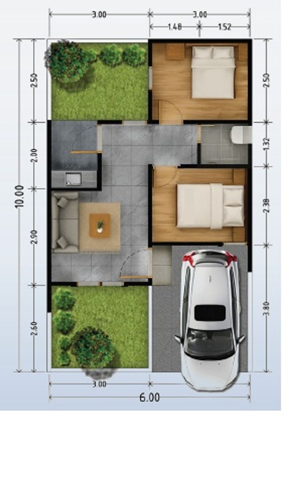 foto denah rumah tipe Blok F No.1 perumahan Srijaya Indah Residence