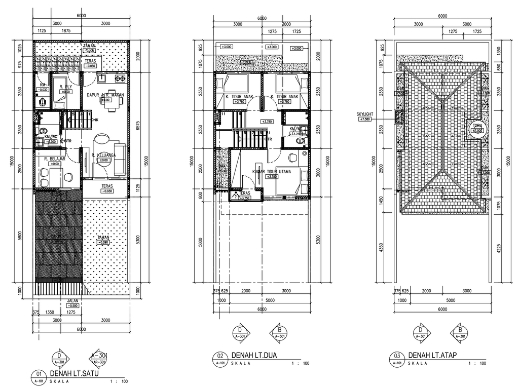 foto denah rumah tipe BOUGENVILLE-D-19 perumahan Penta Garden
