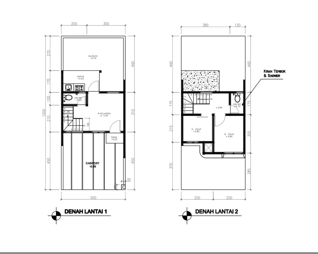 foto denah rumah tipe 38 Compact 2 Kamar HC (415) perumahan G-Land Ciwastra Park 2