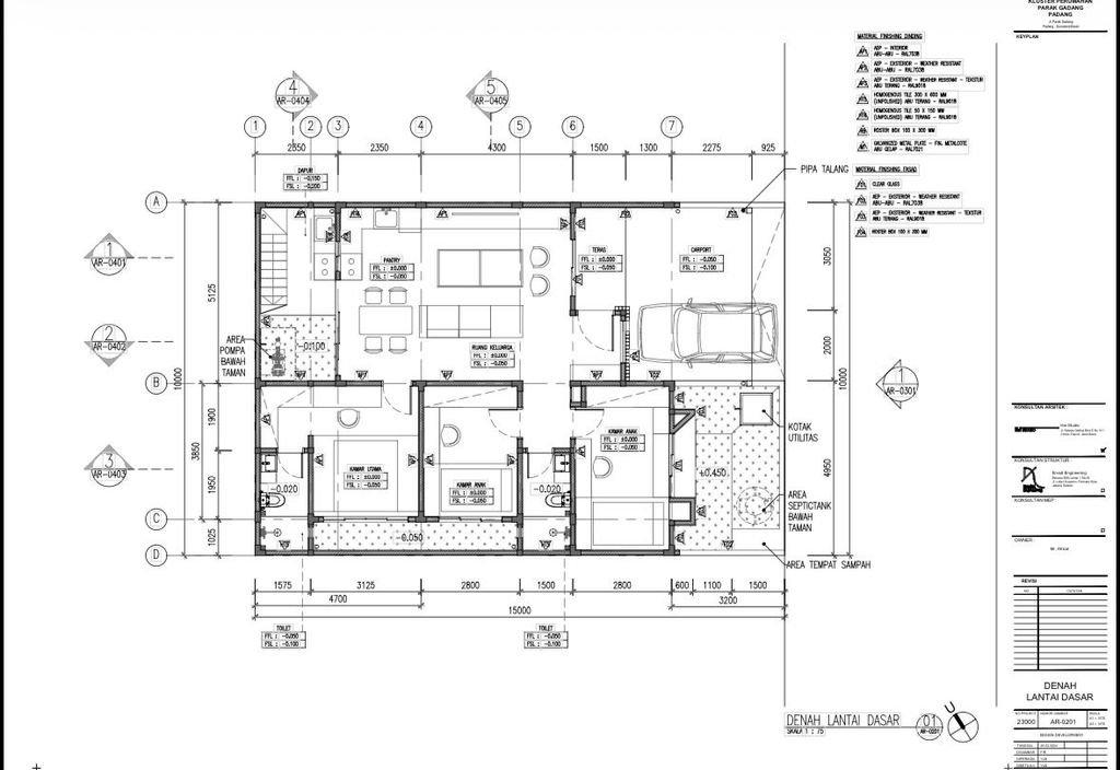 foto denah rumah tipe 150/150 perumahan GRIYA ASRI KUBU MARAPALAM