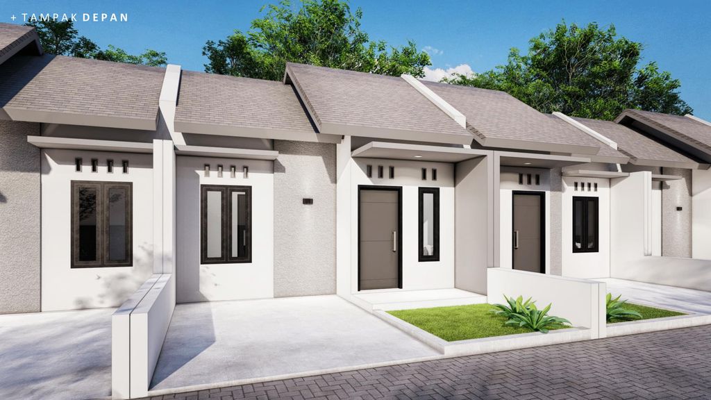 foto tampak rumah tipe 30 perumahan MUTIARA KAESA