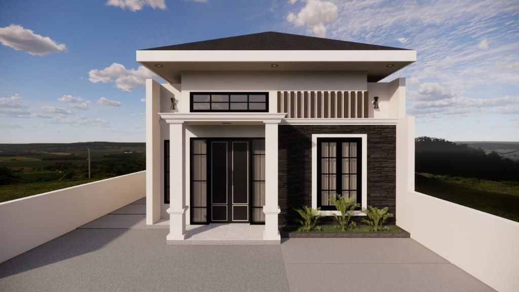 foto tampak rumah tipe Subsidi 36 perumahan BINTANG SHAFA RESIDENCE