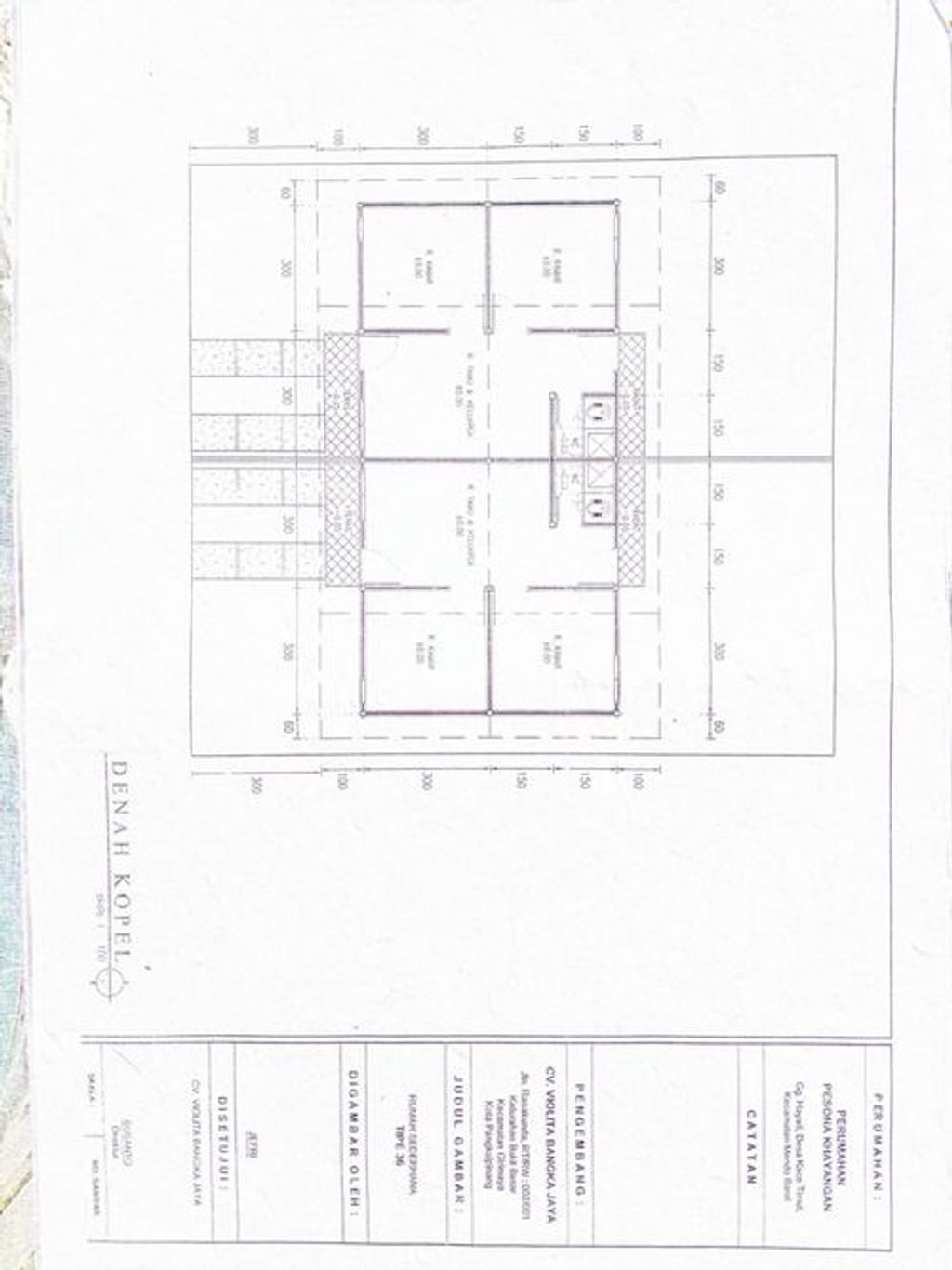 foto denah rumah tipe 36/101 perumahan PESONA KHAYANGAN 