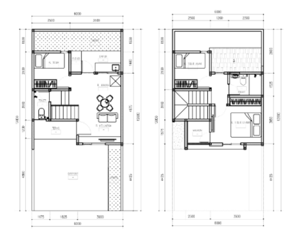 foto denah rumah tipe BLOSSOM NEW DELUXE STANDART perumahan ROYAL BLOSSOM