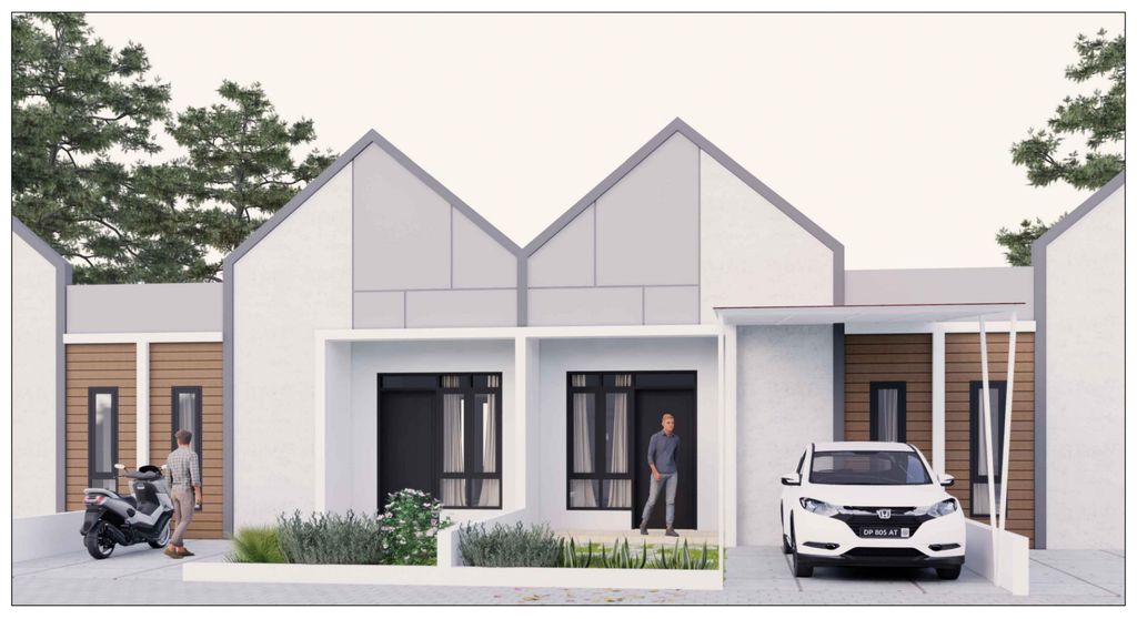 foto tampak rumah tipe 36/78 perumahan NAFIQAH RESIDENCE