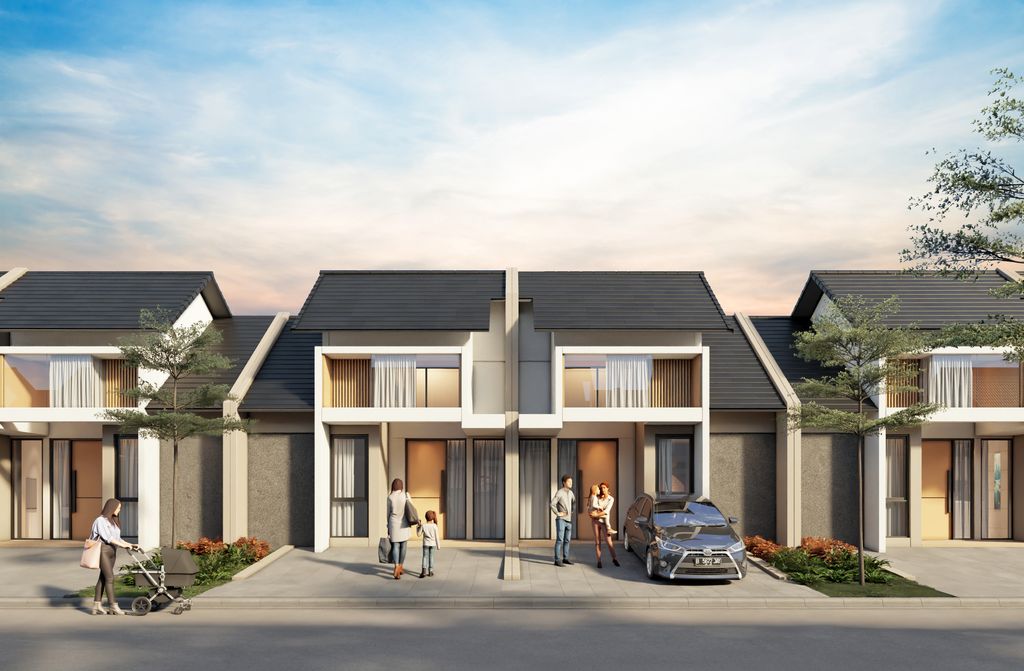 foto tampak rumah tipe Alaya perumahan Grahayana Homes