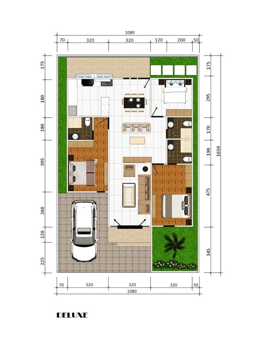 foto denah rumah tipe DELUXE perumahan MEGA PAVILION.