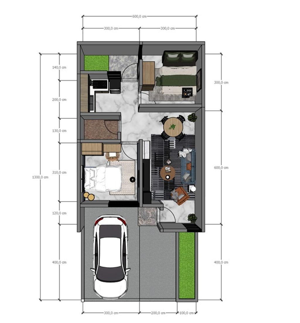 foto denah rumah tipe NEW TULIP 45/78 perumahan Bumi Rakata Asri 2