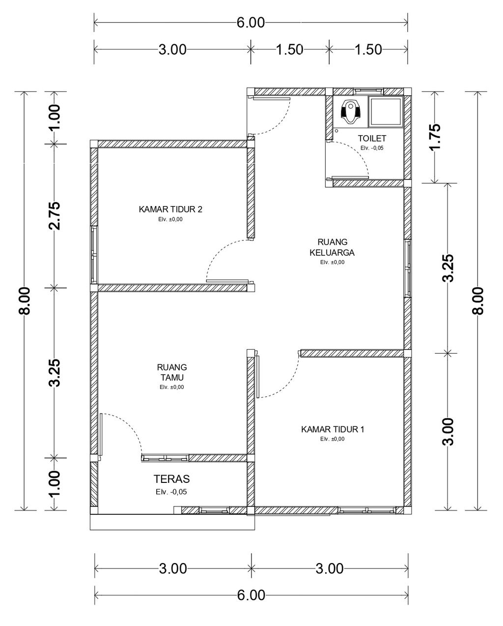foto denah rumah tipe 45 perumahan NUGRAHA RESIDENCE 4