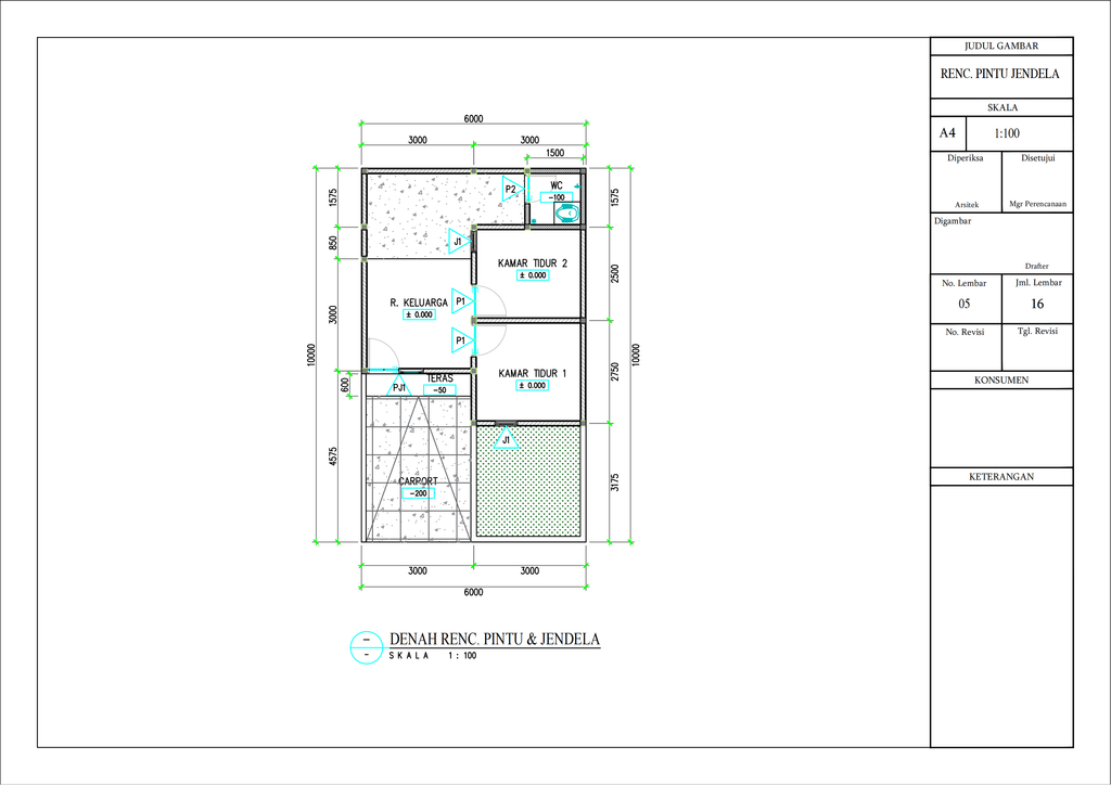 foto denah rumah tipe 30/60 perumahan MARISON REGENCY TEGAL