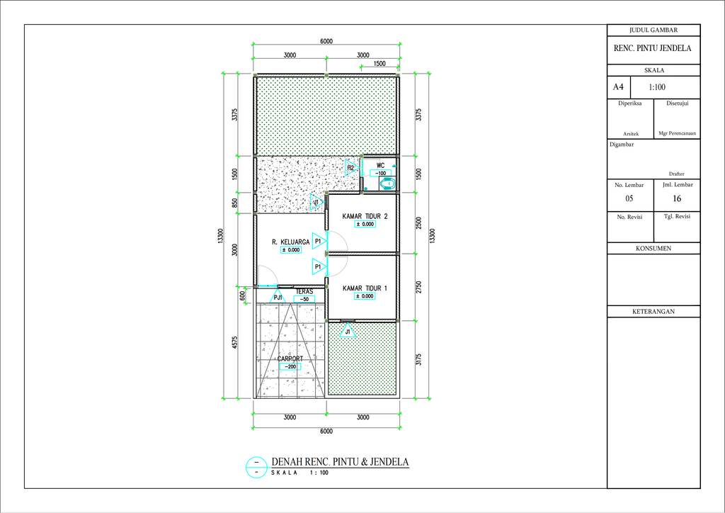 foto denah rumah tipe 30/79 perumahan MARISON REGENCY TEGAL