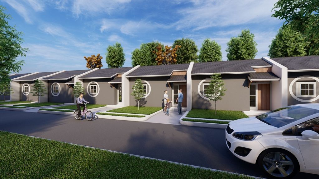 foto tampak rumah tipe 21/60 perumahan PRIMA KAORI RESIDENCE