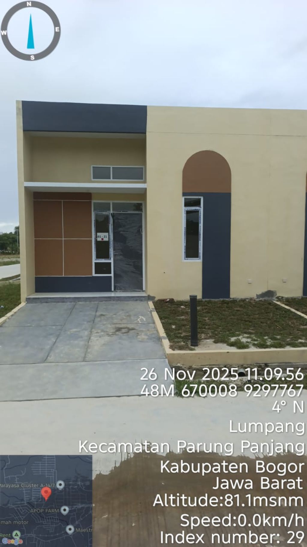 foto tampak rumah tipe 30 SHIVA perumahan KAMAYA HILLS