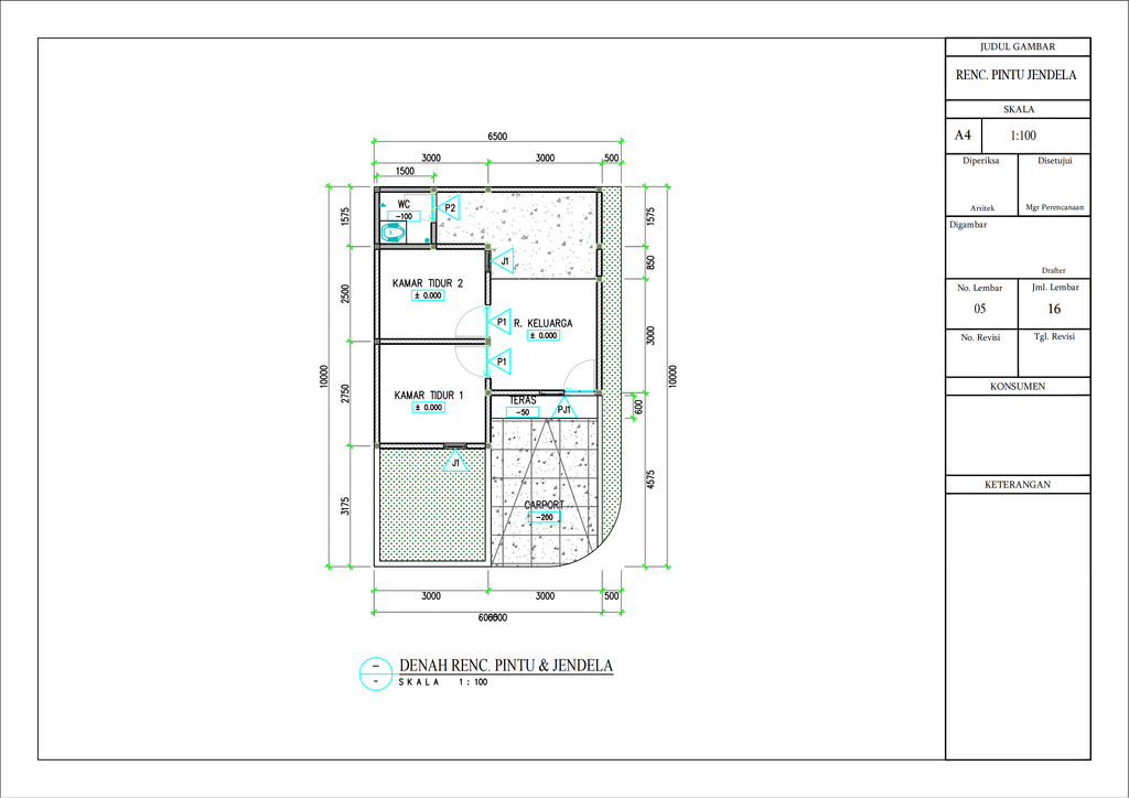 foto denah rumah tipe 30/64 perumahan MARISON REGENCY TEGAL