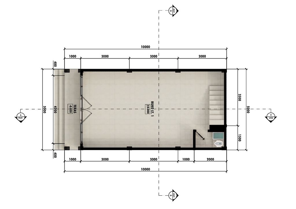 foto denah rumah tipe RUKO perumahan GRAHA MUTIARA SEKARGADUNG