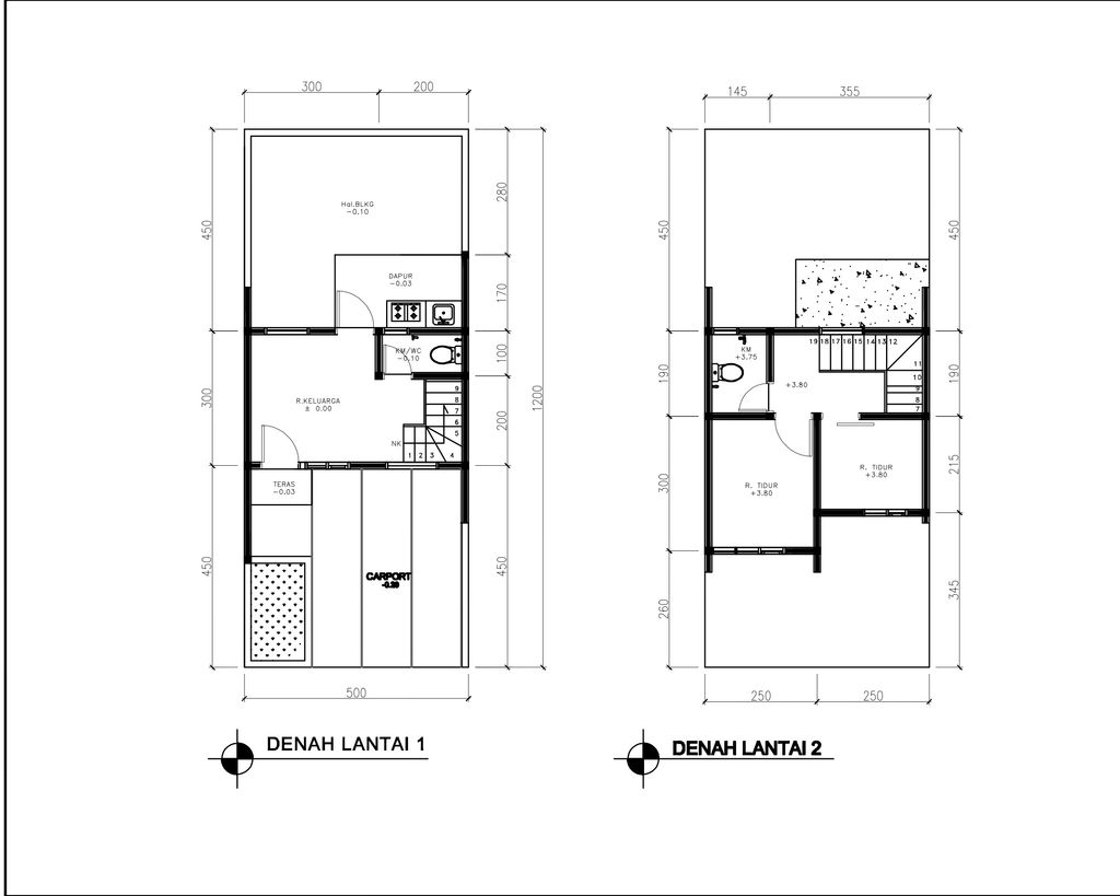foto denah rumah tipe 38 Compact (2 kamar) (373) perumahan G-Land Aleena Residence