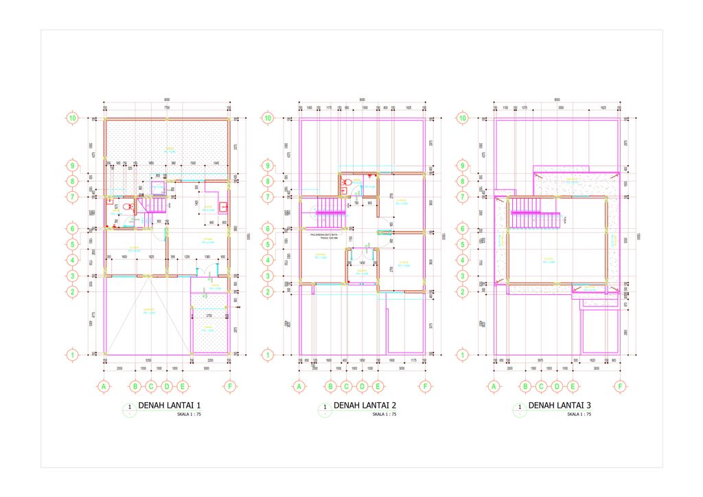 foto denah rumah tipe HANARA KP A05/12A perumahan KEDATON PARK TAHAP 3B