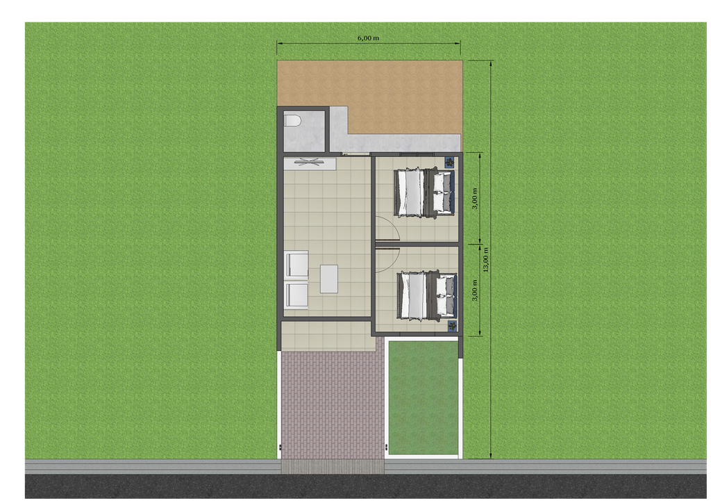 foto denah rumah tipe 36 perumahan Dimensi Viyata 2