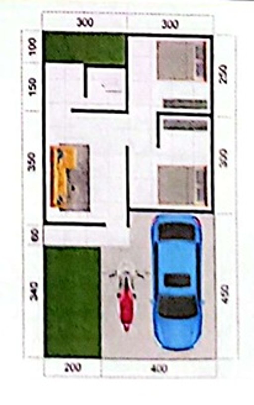 foto denah rumah tipe 30/60 perumahan GRIYA PESONA ALAMANDA