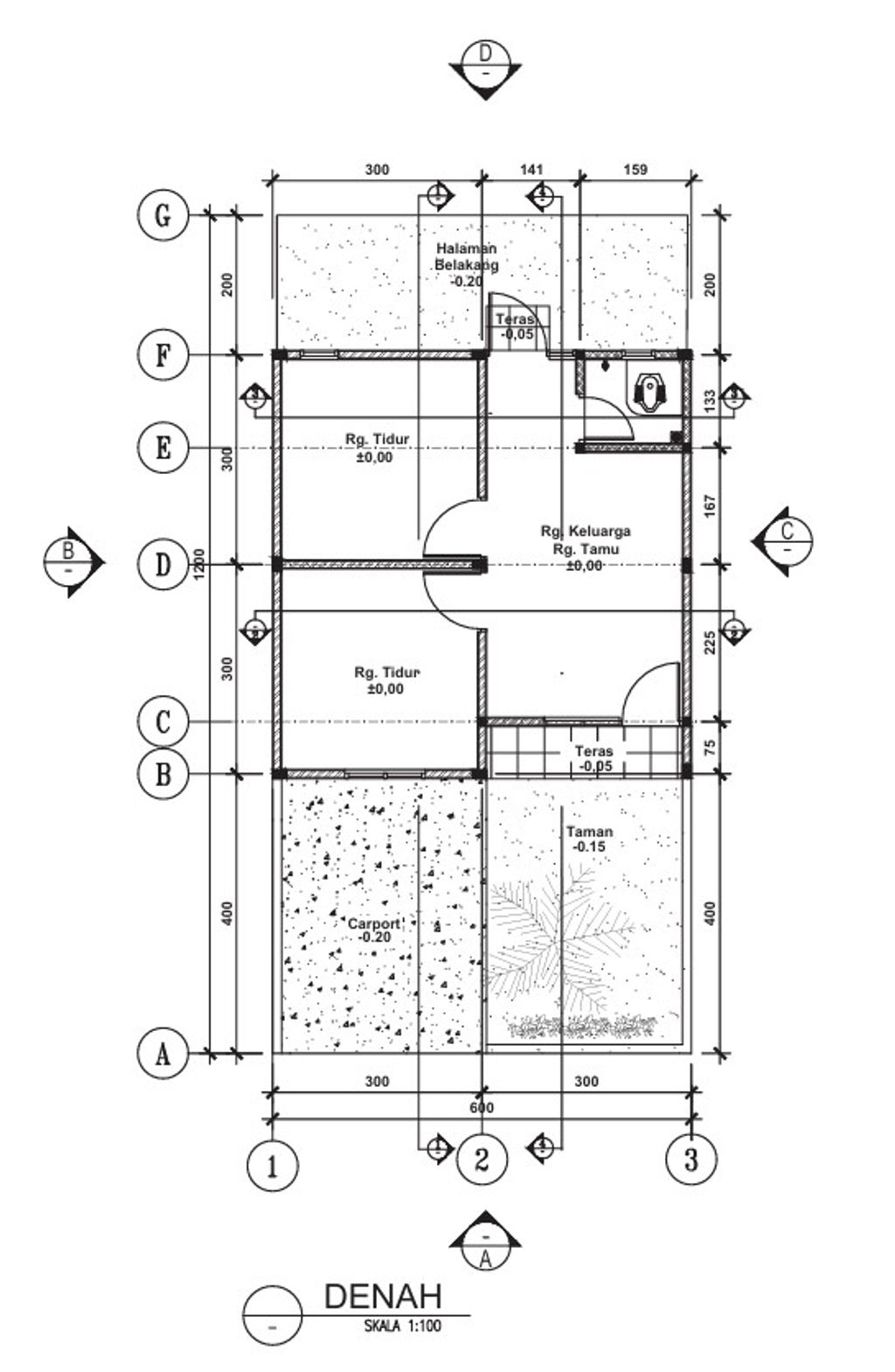 foto denah rumah tipe 36/72 perumahan GRIYA TUREN ASRI