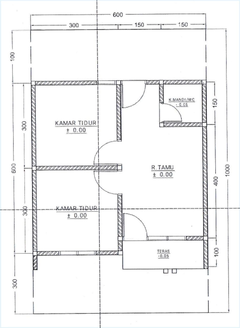 foto denah rumah tipe Scandinavian 36 perumahan Perumahan Mandaran Green Regency