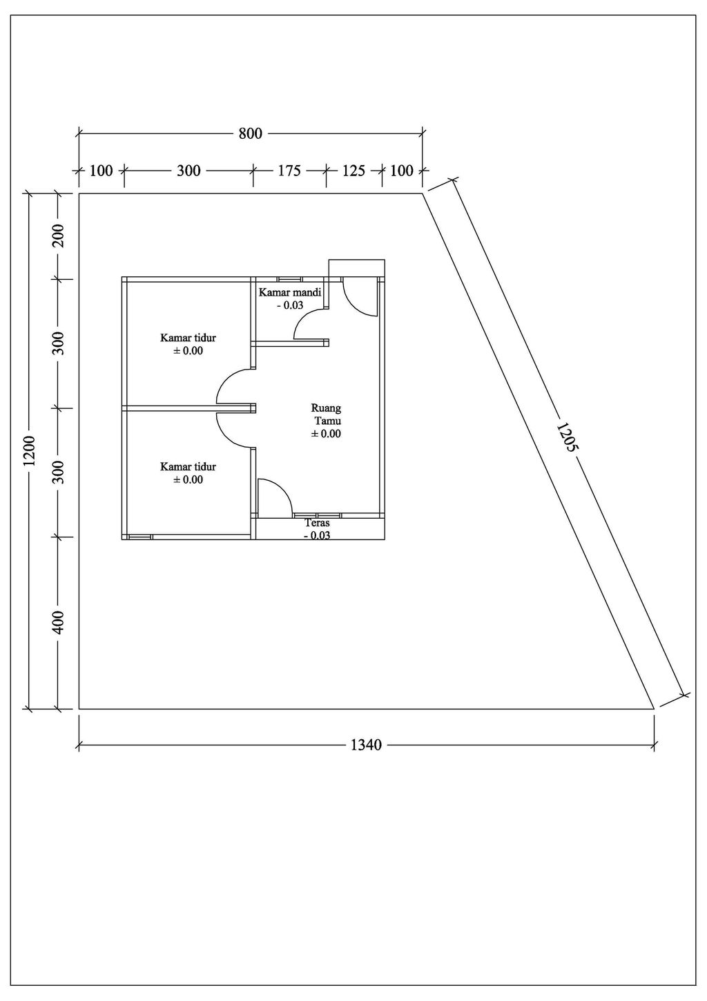 foto denah rumah tipe 36/128 perumahan GRIYA REVARI INDAH