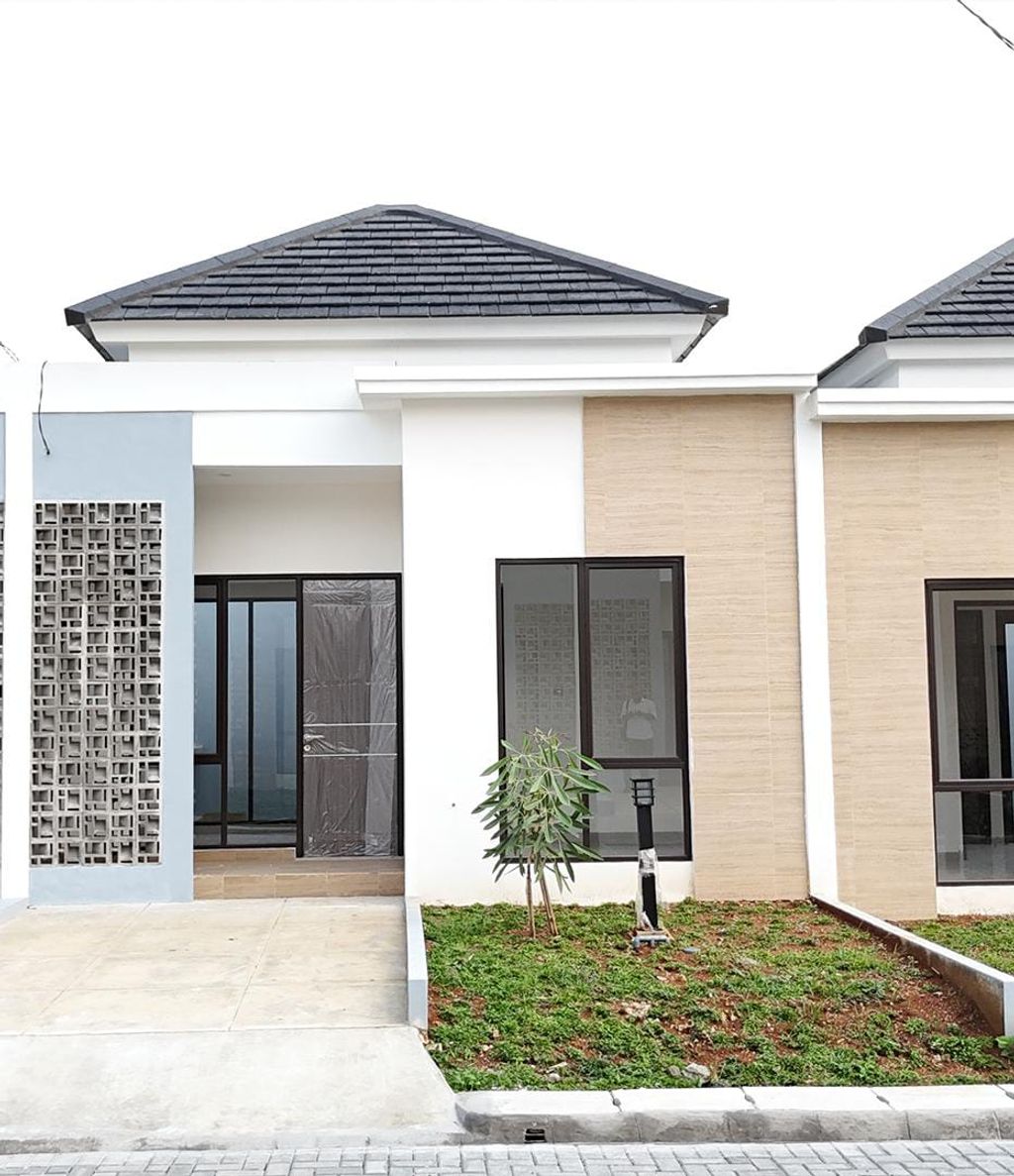 foto tampak rumah tipe ALBA perumahan Tropical Village