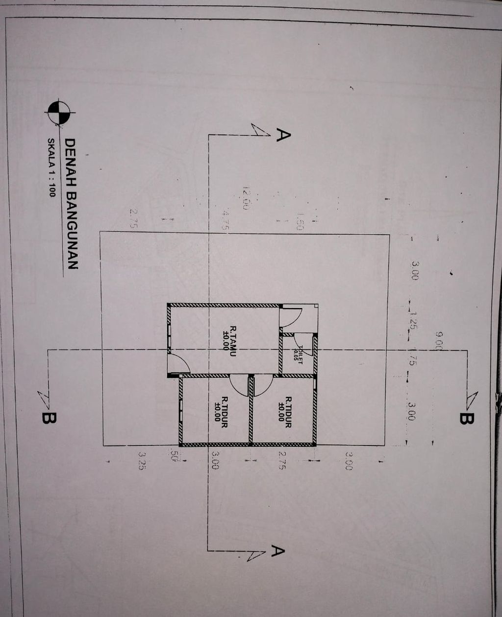 foto denah rumah tipe 36 perumahan PERMATA VIOLA MATUNGKAS 2