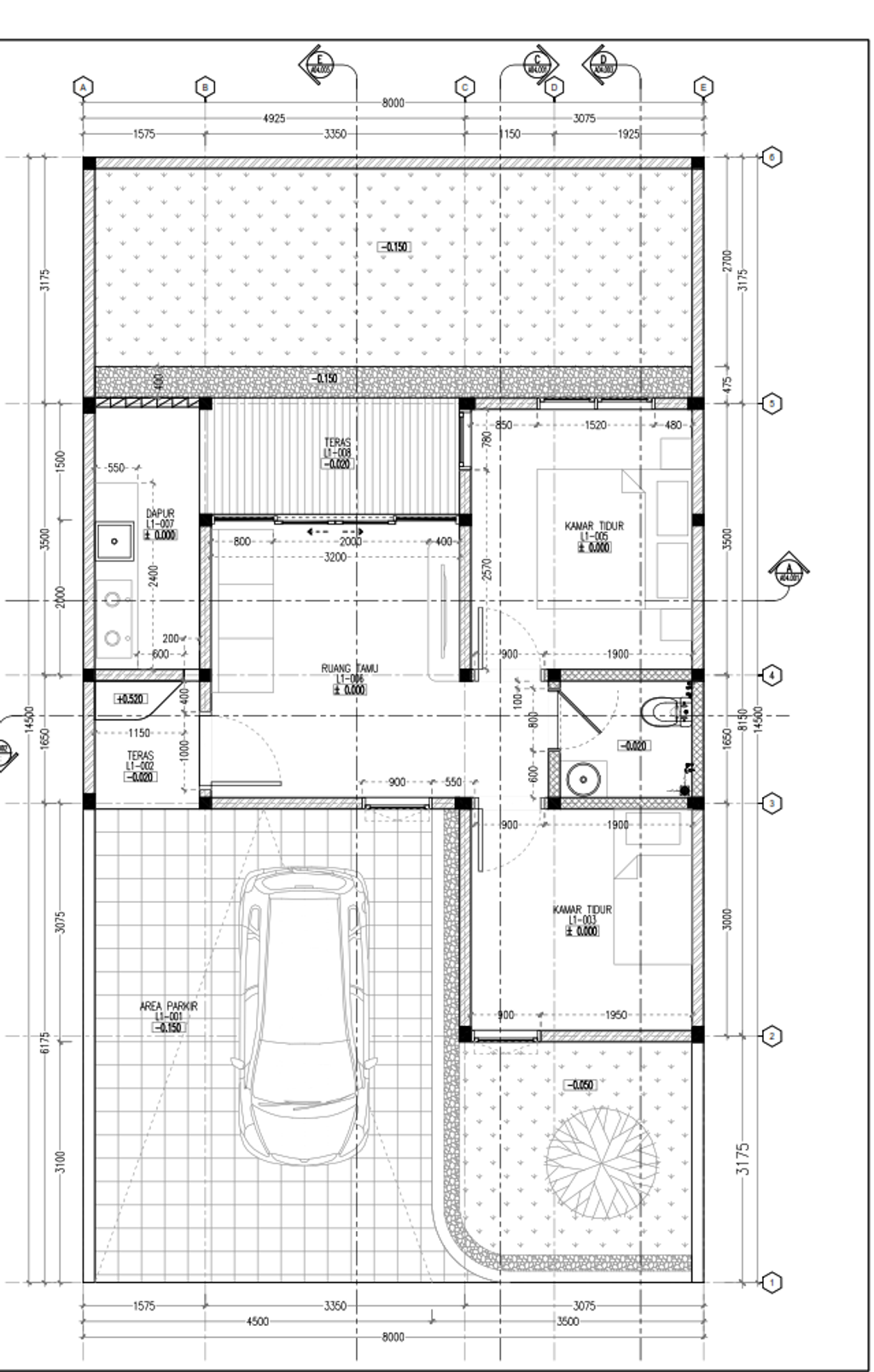 foto denah rumah tipe A02 40/120 perumahan ALAMANDA RANCH