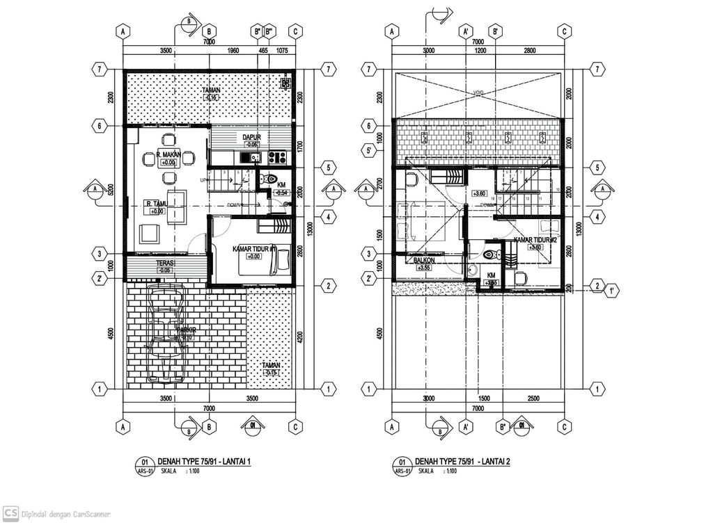 foto denah rumah tipe FLAMBOYAN perumahan Tropical Village