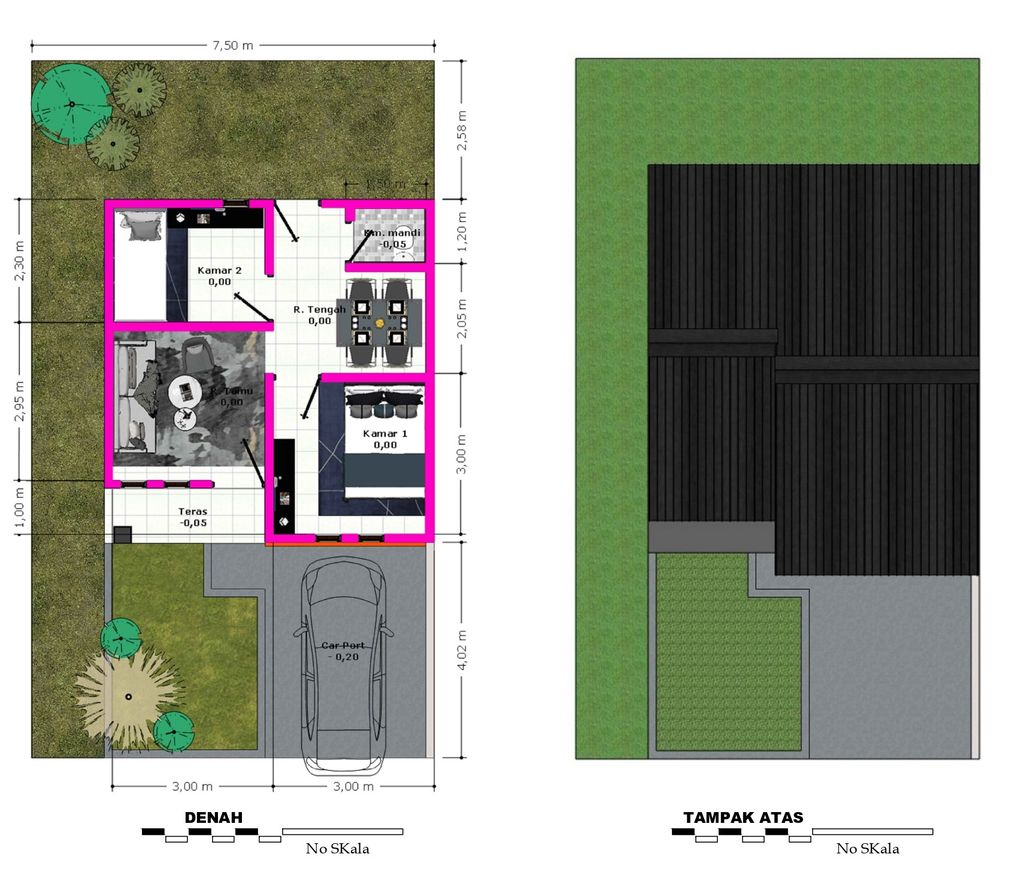 foto denah rumah tipe 36/91 M2 perumahan FAHMI RESIDENCE 5