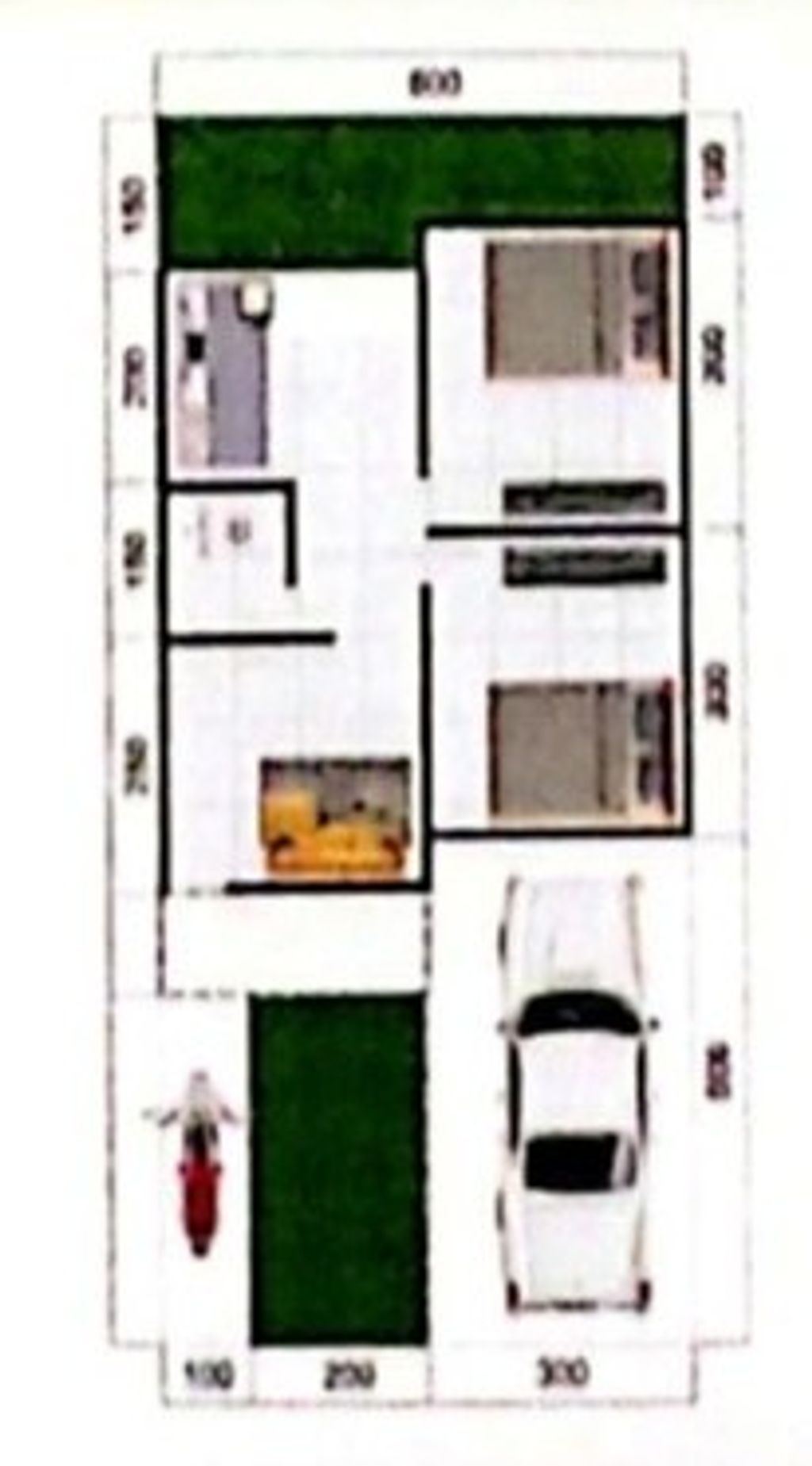 foto denah rumah tipe 36/72 perumahan GRIYA PESONA ALAMANDA