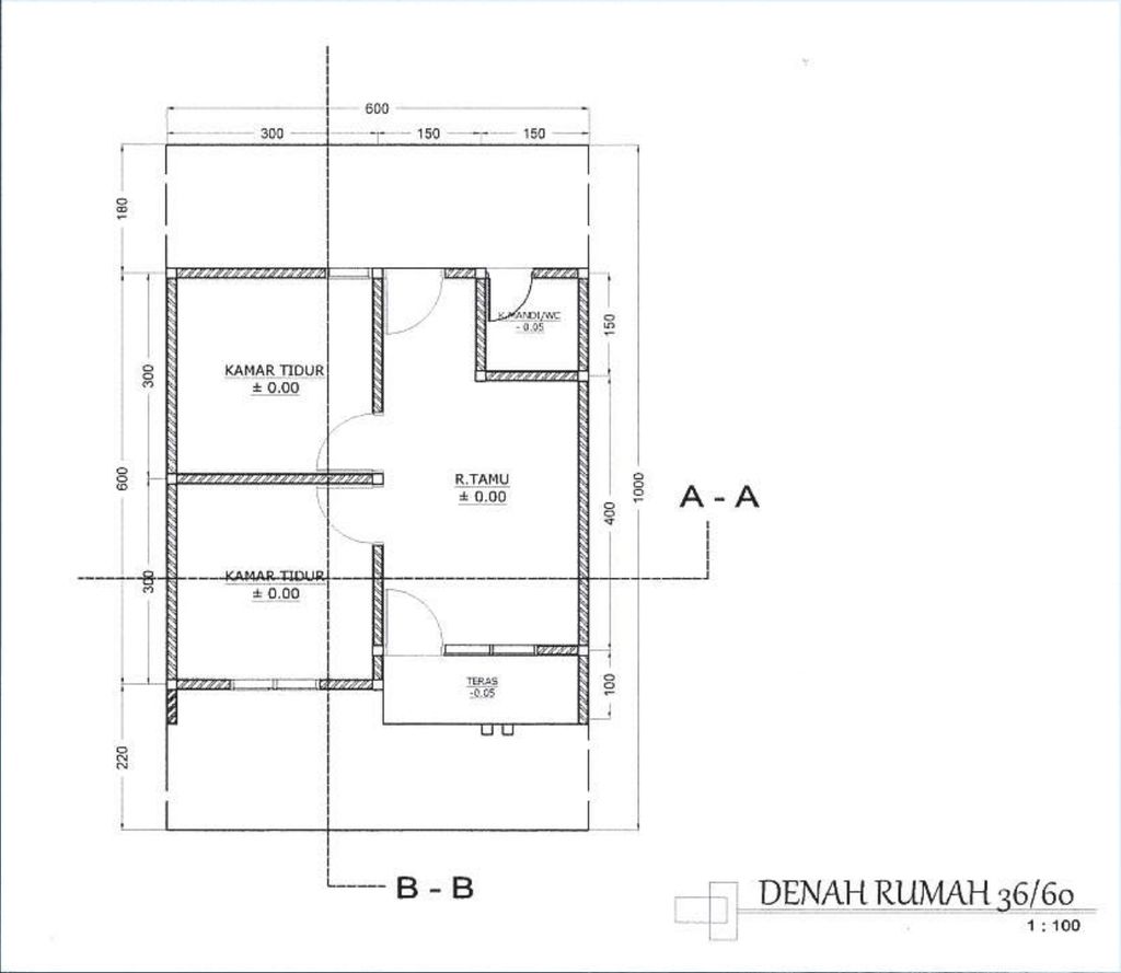 foto denah rumah tipe 36 perumahan Perumahan Mandaran Green Regency