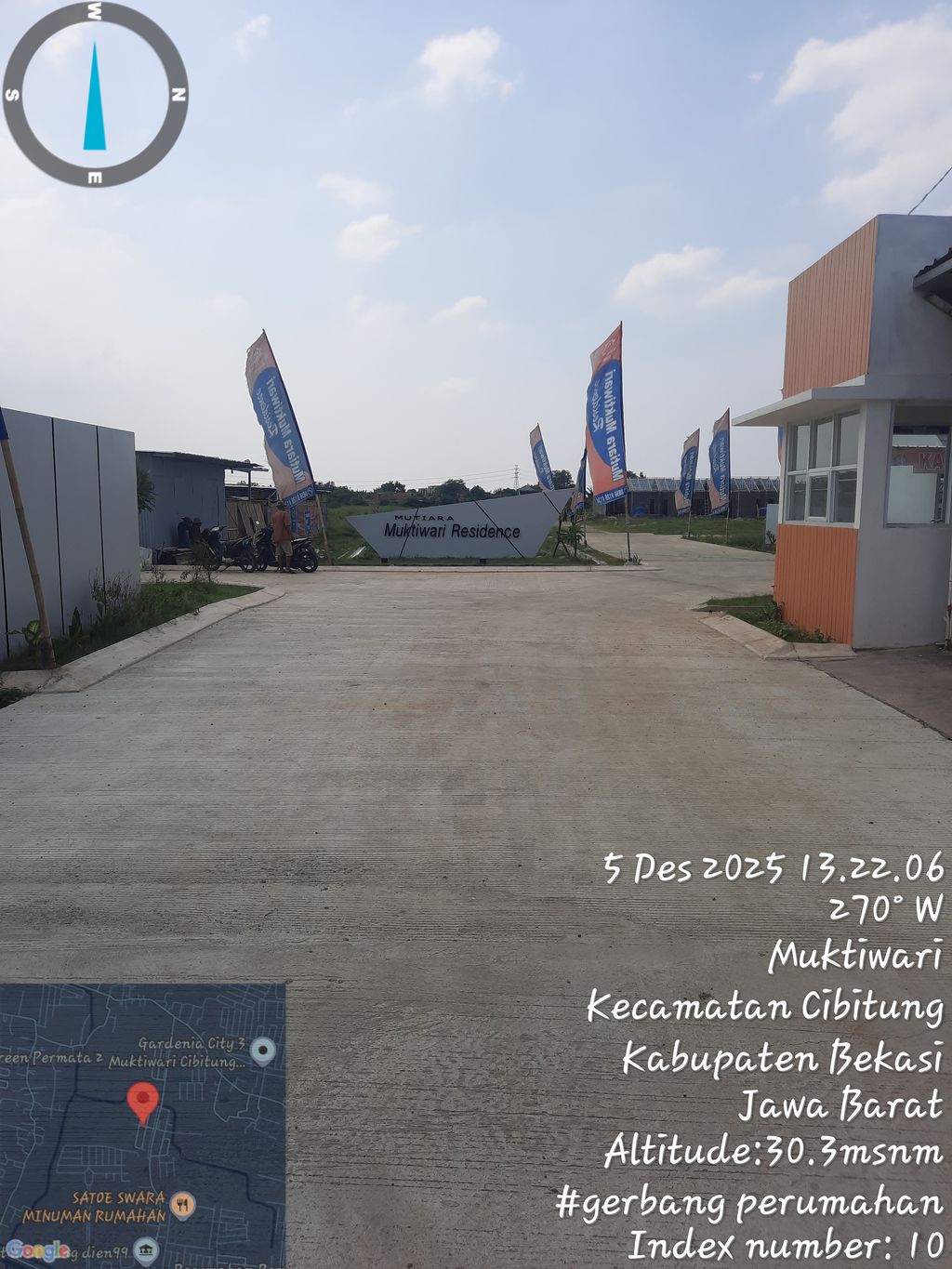 foto gerbang perumahan Mutiara Muktiwari Residence