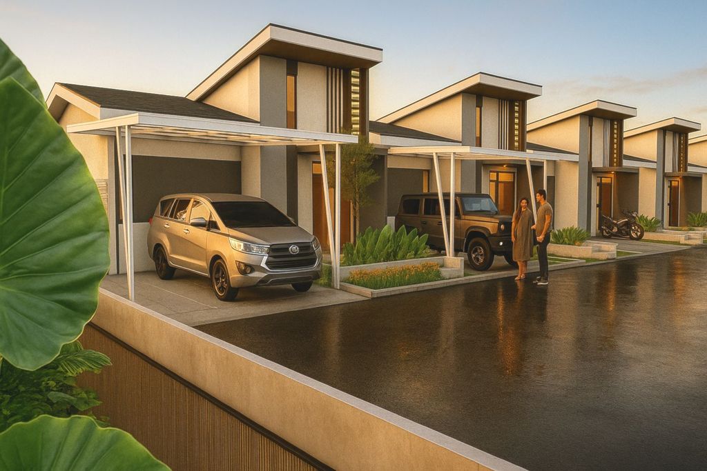 foto tampak rumah tipe 36 perumahan Kirana Signature 3