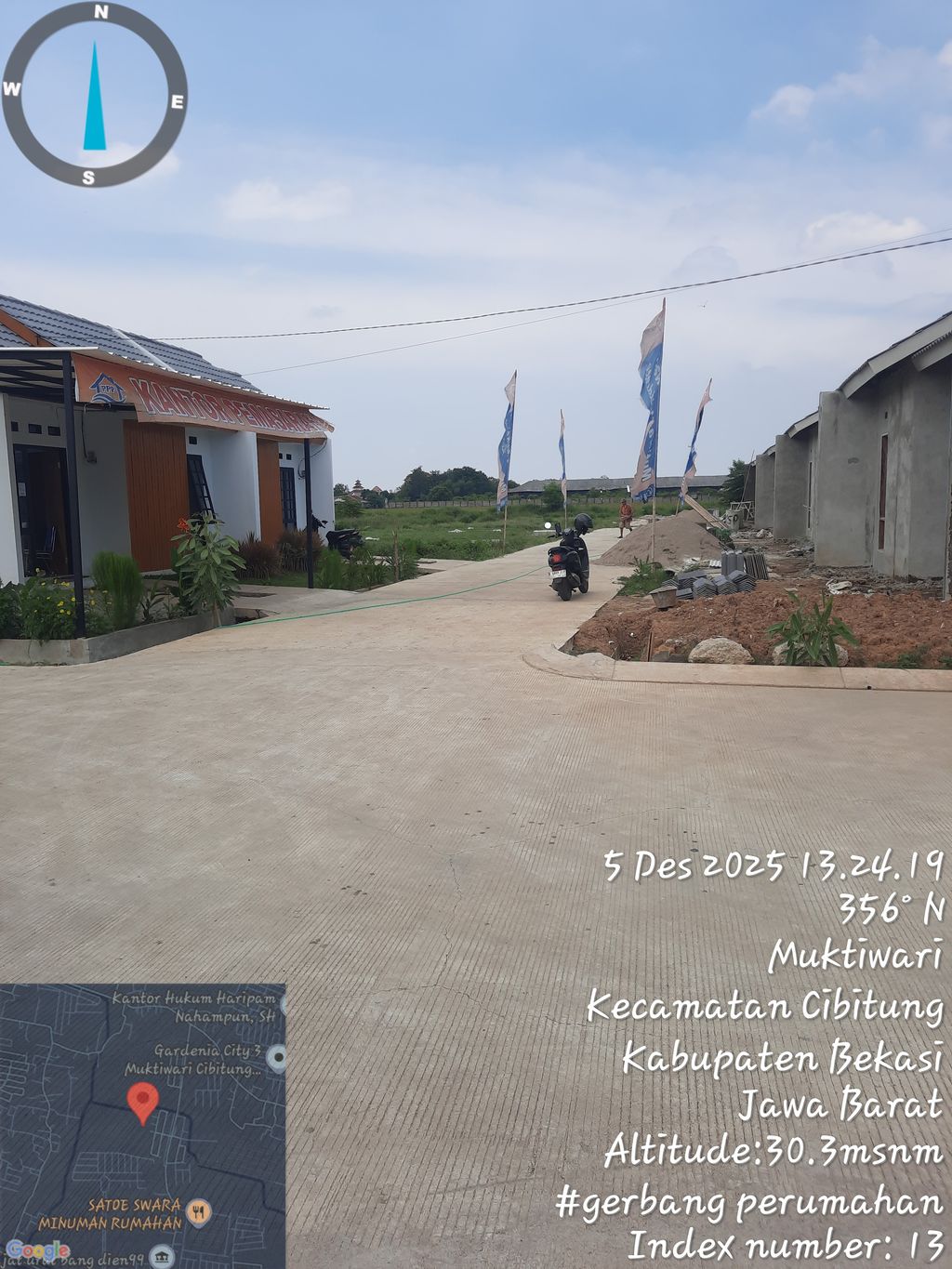 foto posisi tengah perumahan Mutiara Muktiwari Residence