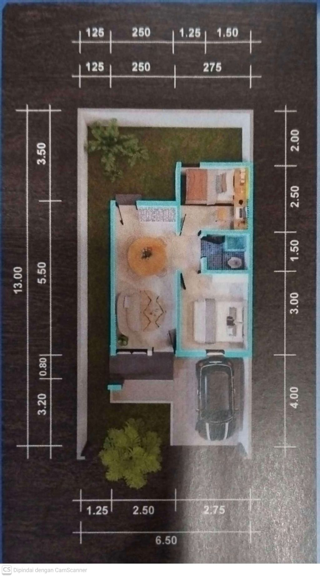 foto denah rumah tipe 36/84 perumahan ALZAFA RESIDENCE TAHAP 3