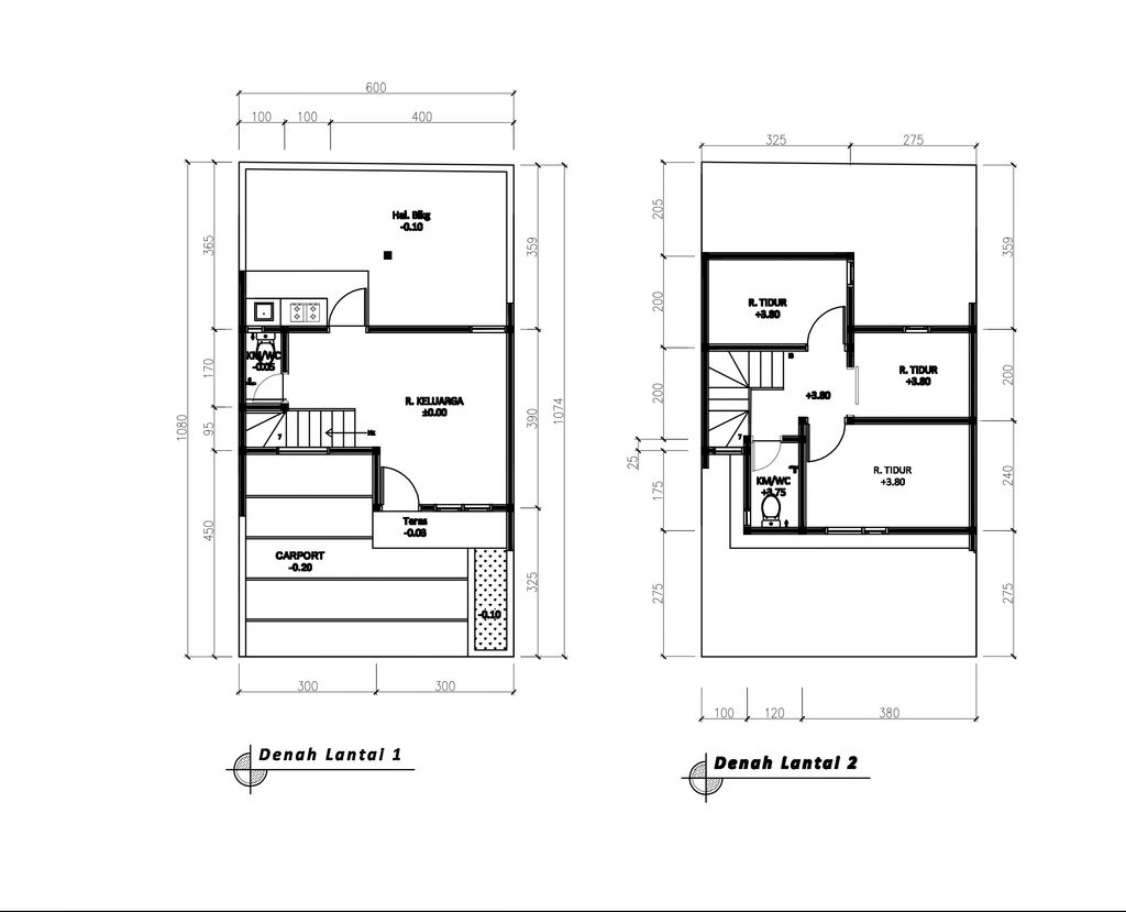 foto denah rumah tipe 50 Compact (3 Kamar) High Ceiling (418) perumahan G-Land Katapang Residence 1