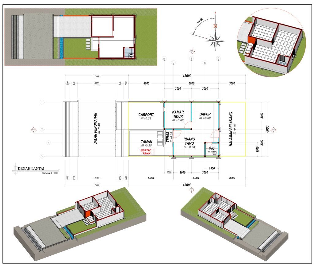 foto denah rumah tipe 36/91 perumahan BUMI CITRA AL-FALAH