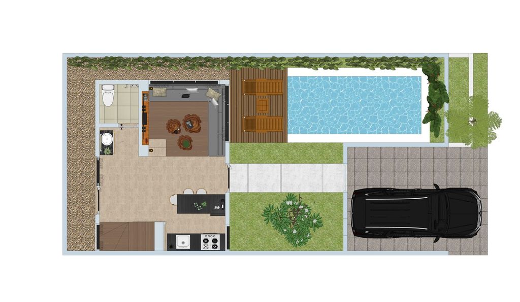 foto denah rumah tipe 60/100 perumahan CASAKARA