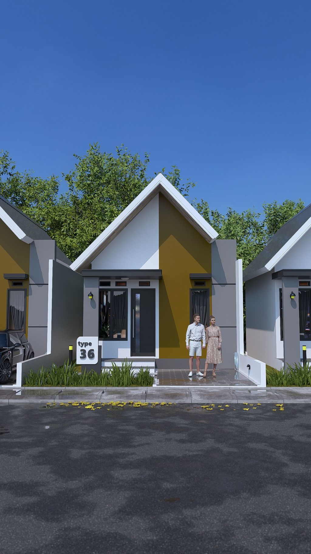 foto tampak rumah tipe 36/84 perumahan ALZAFA RESIDENCE TAHAP 3