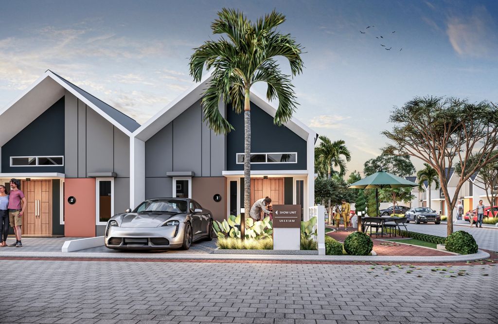 foto tampak rumah tipe Orlin - 1 perumahan THE SCANDI 3