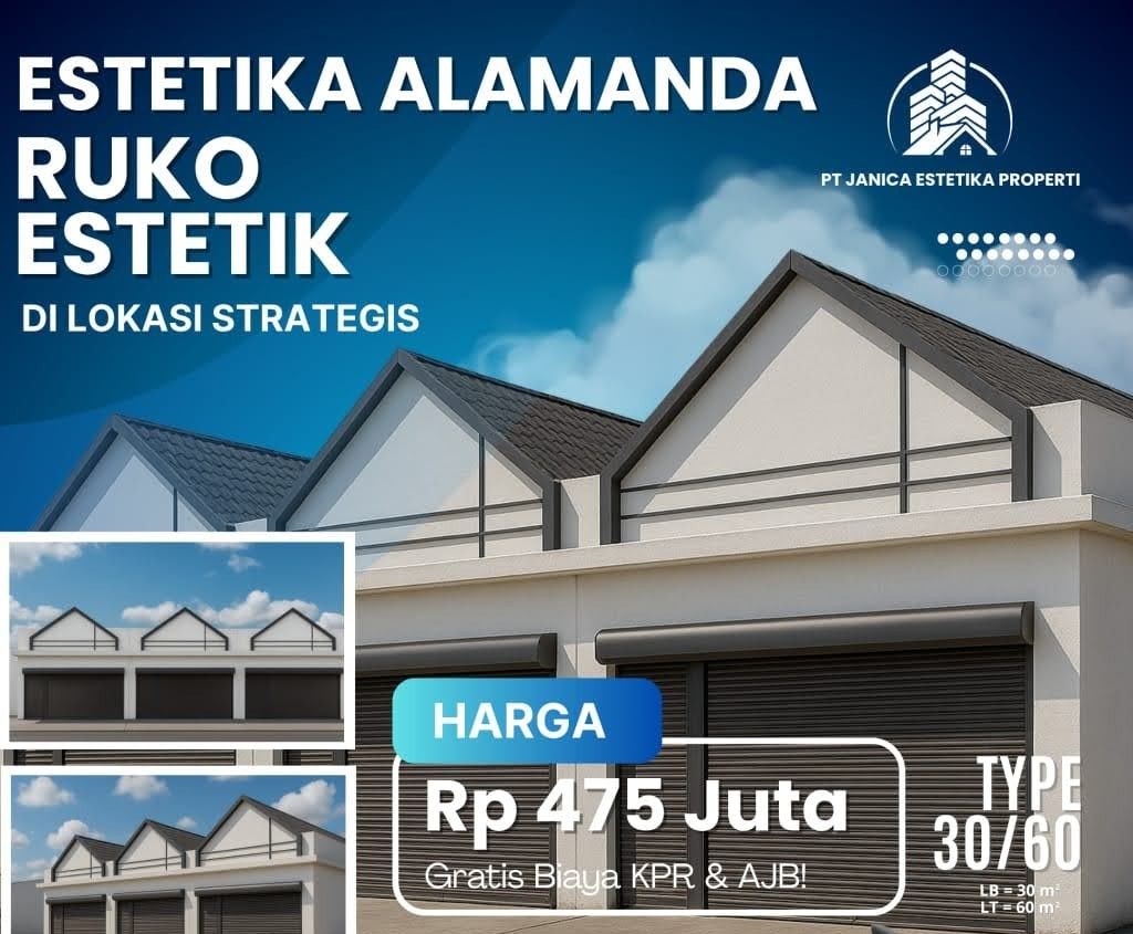 foto tampak rumah tipe Ruko perumahan GRIYA PESONA ALAMANDA