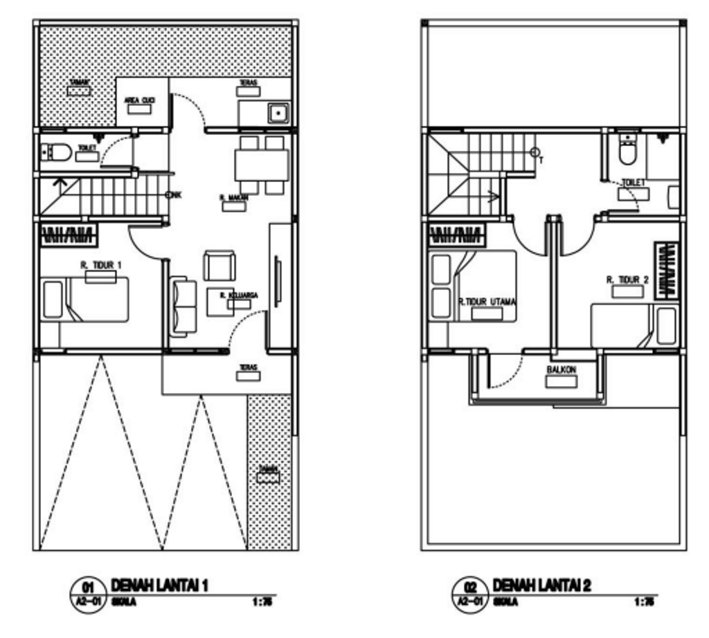 foto denah rumah tipe ALAMANDA perumahan PURI JAYA 21