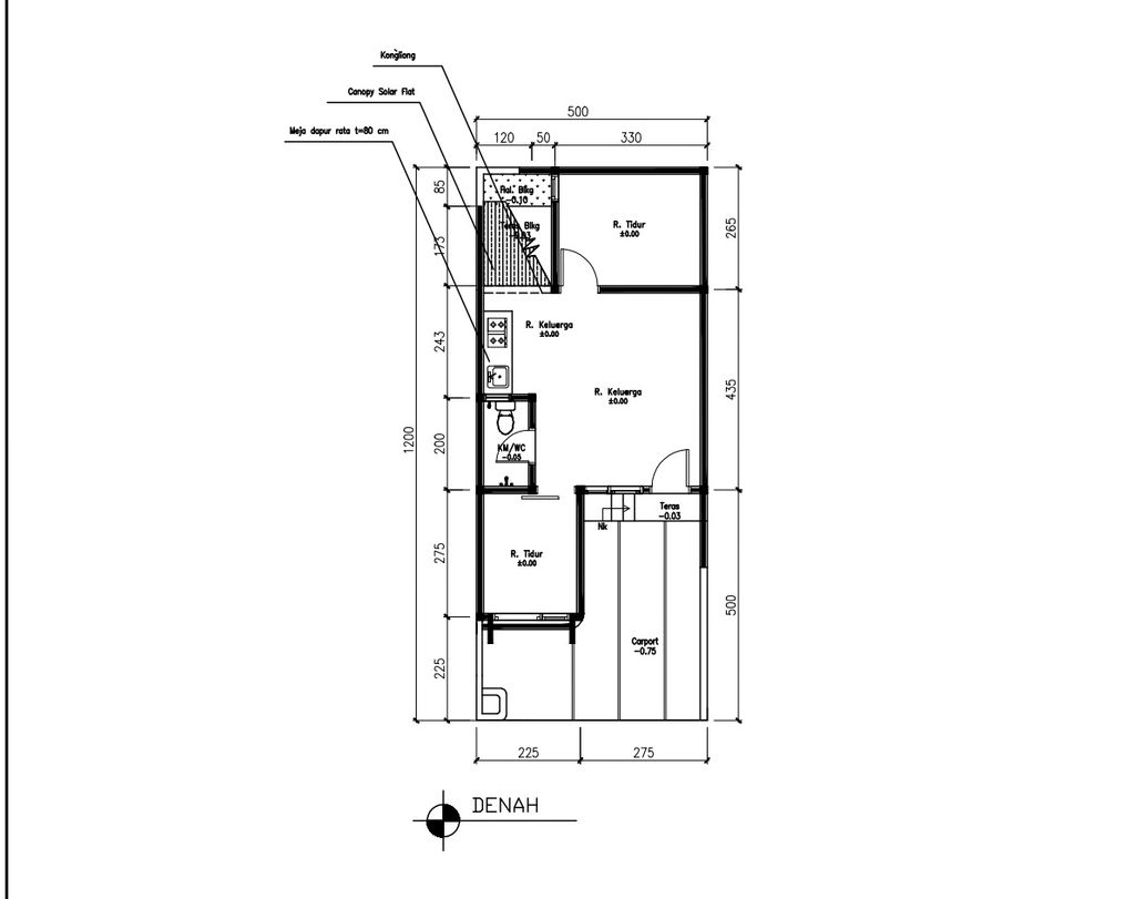 foto denah rumah tipe 38 1 lantai (391) perumahan G-Land Ciwastra Park 2