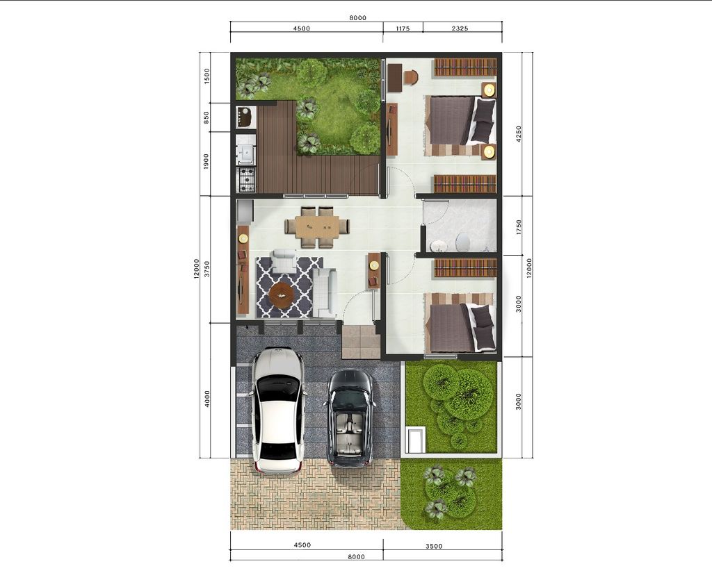 foto denah rumah tipe BRAVA F.28/01 perumahan CITRA SENTUL RAYA