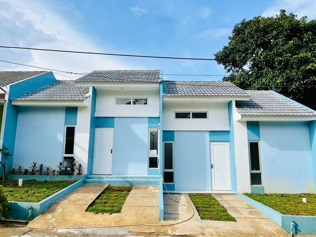 foto tampak rumah tipe TAHAP 2 (WARNA BIRU) perumahan Puri Tenjo