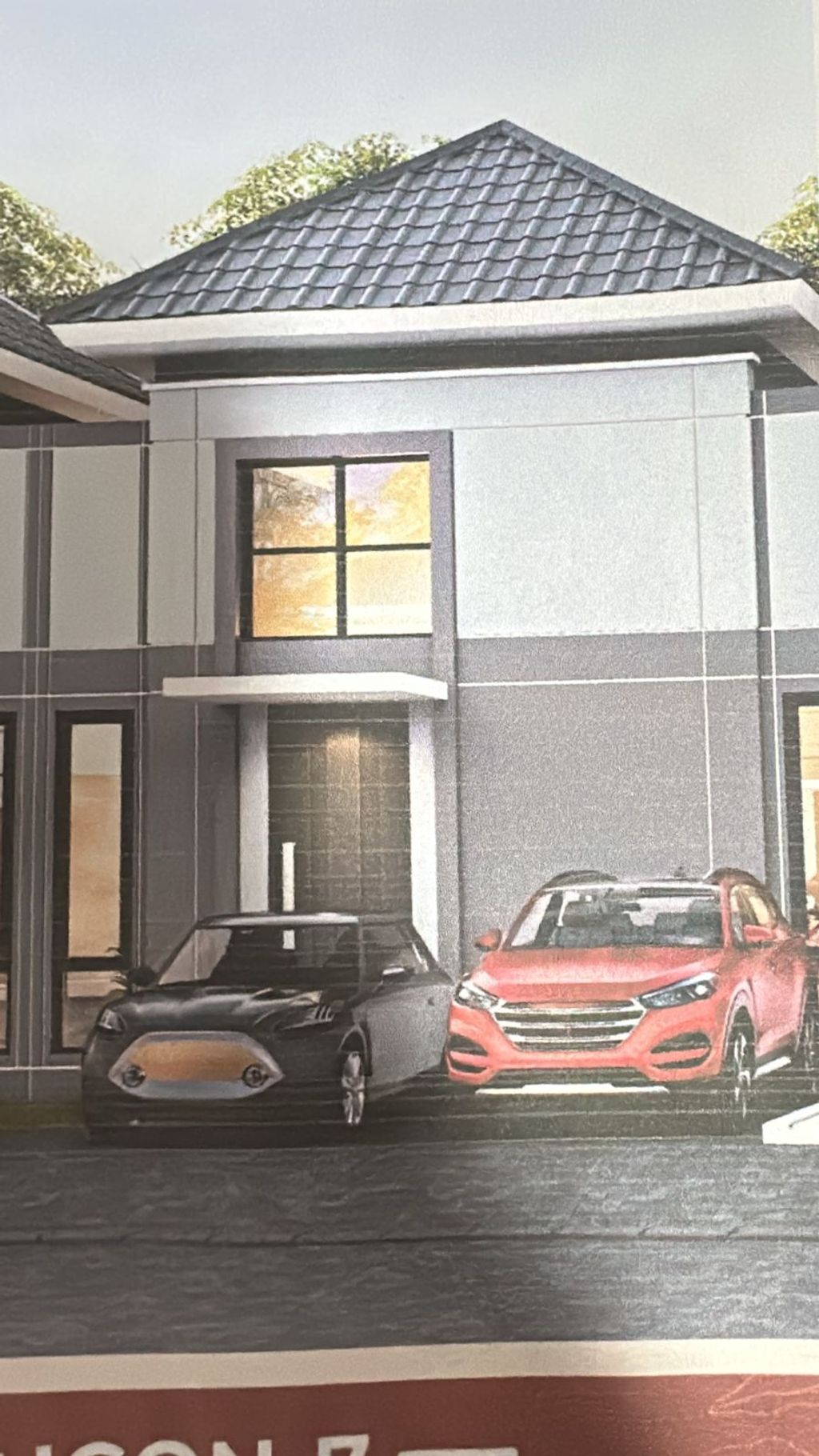 foto tampak rumah tipe ICON 7 LUXO perumahan BREEZE ICON